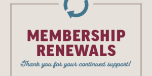 Membership Renewals for the Week of September 21, 2026