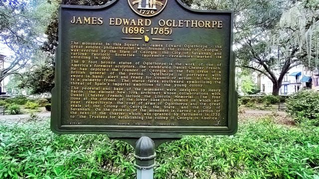 James Edward Oglethorpe Historic Plaque