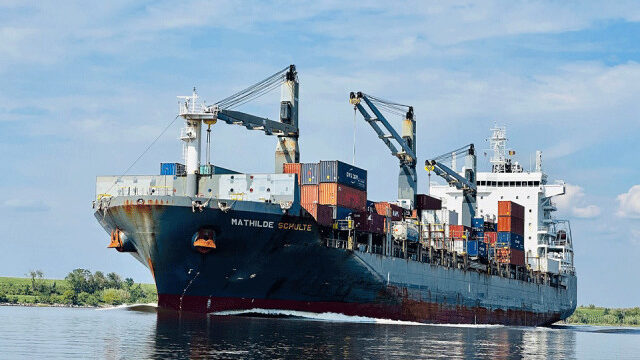 Container Ship Heading to the Georgia Ports