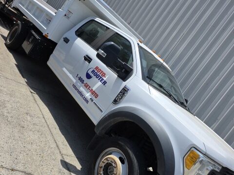 Roto-Rooter Dump Truck