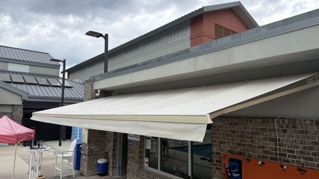 Hilton Head Recreation Center Retractable Awning - Pool Area