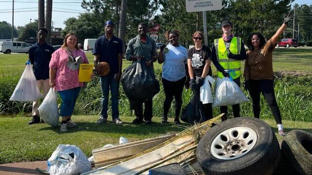 Litter Cleanup at Lotts Creek, Statesboro