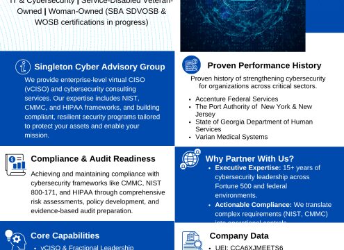 Singleton Cyber Advisory Group Capabilties